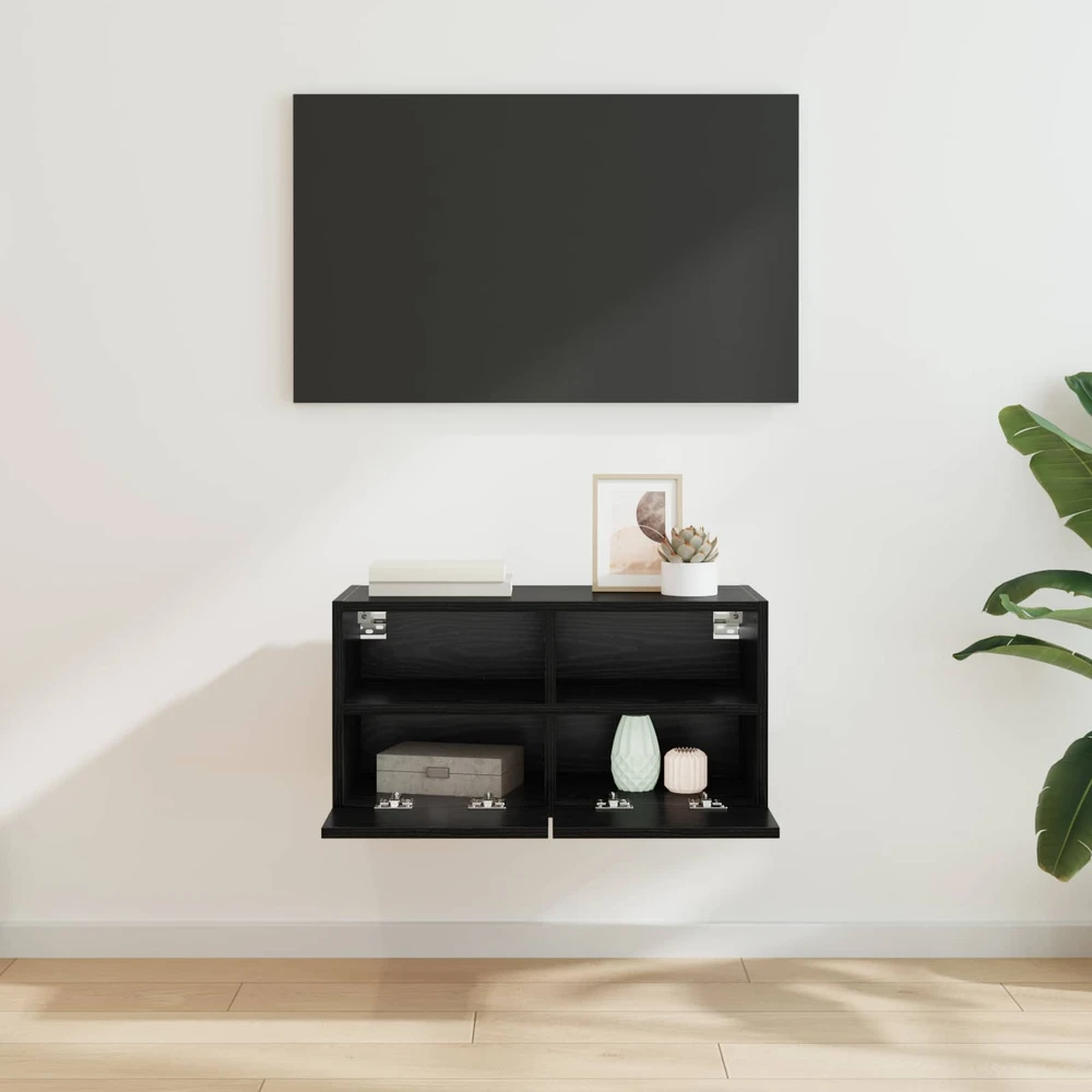 TV staliukas TV sieninė spintelė 60 x 30 x 30 cm Juodas ąžuolas