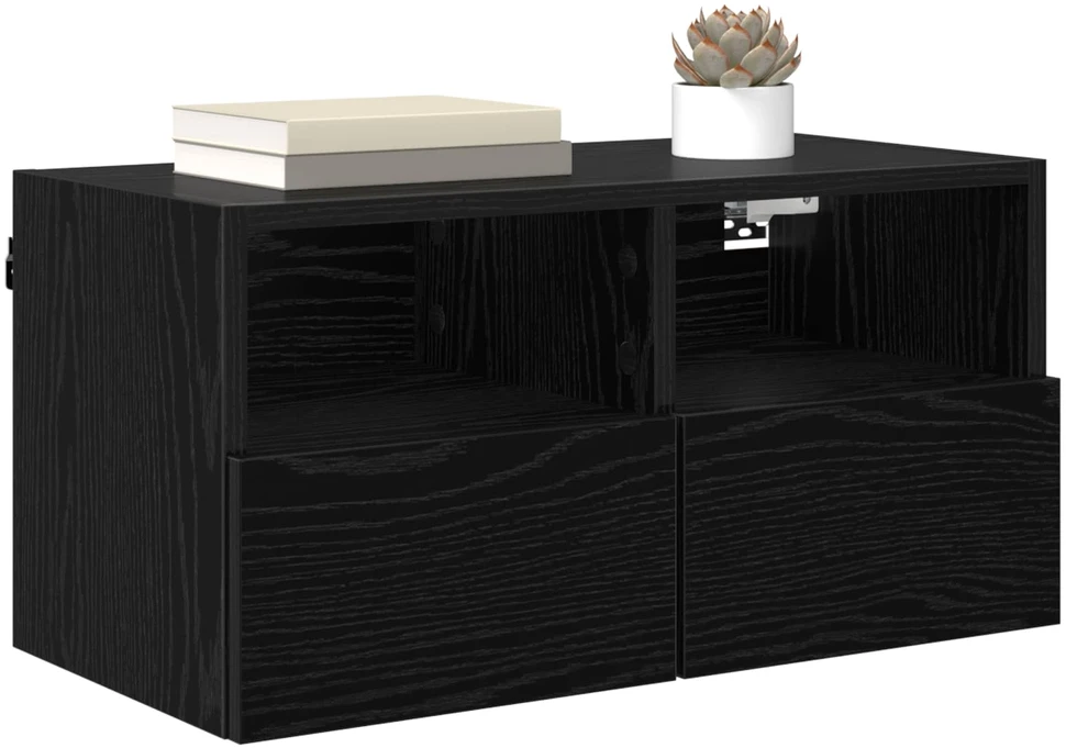 TV staliukas TV sieninė spintelė 60 x 30 x 30 cm Juodas ąžuolas