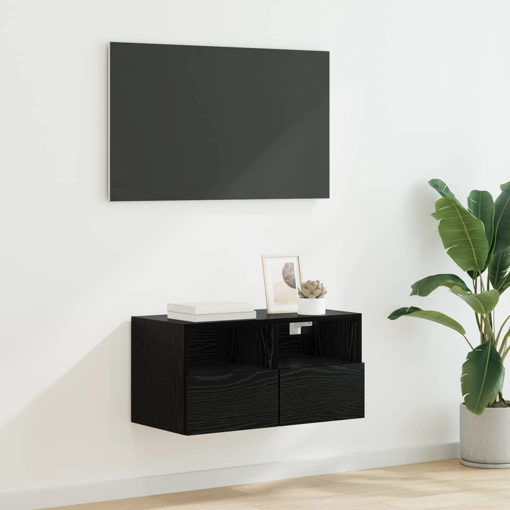 TV staliukas TV sieninė spintelė 60 x 30 x 30 cm Juodas ąžuolas