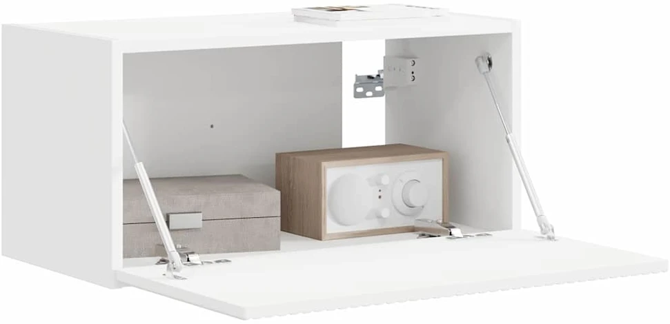 TV staliukas TV sieninė spintelė 60 x 31 x 29,5 cm Balta Apdirbta mediena