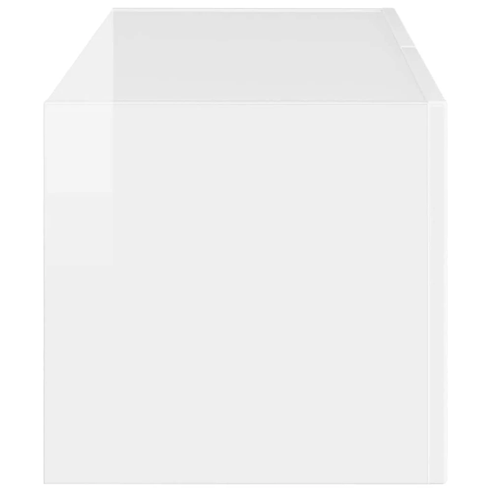 TV staliukas TV sieninė spintelė 78,5 x 31 x 29,5 cm Blizgus baltas