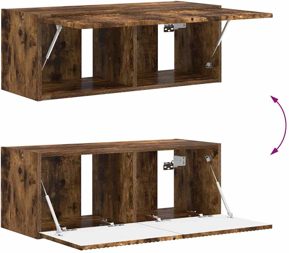TV staliukas TV sieninė spintelė 78,5 x 31 x 29,5 cm Rūkyta ąžuolas