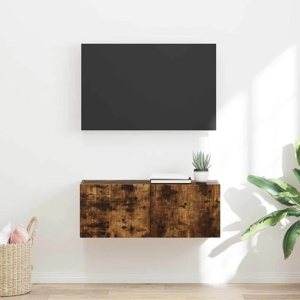 TV staliukas TV sieninė spintelė 78,5 x 31 x 29,5 cm Rūkyta ąžuolas