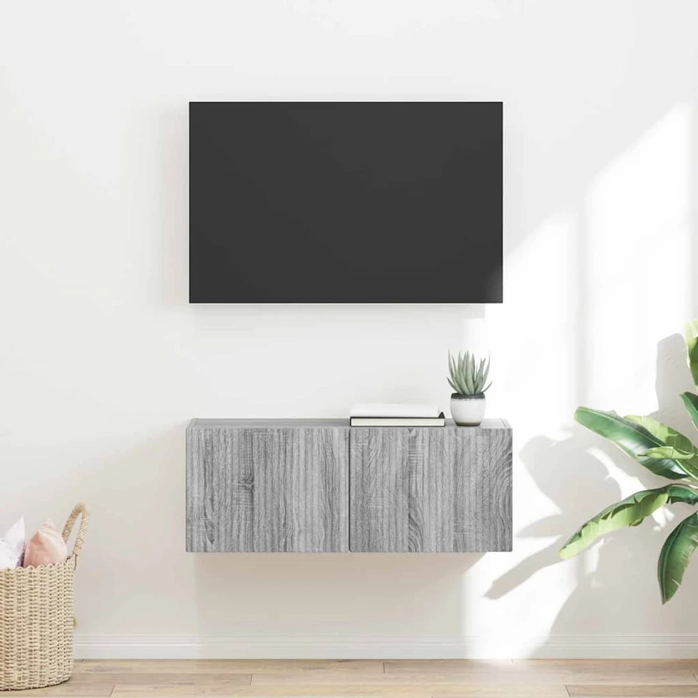 TV staliukas TV sieninė spintelė 78,5 x 31 x 29,5 cm Pilkas Sonoma