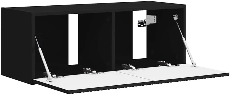 TV staliukas TV sieninė spintelė 78,5 x 31 x 29,5 cm Juoda Apdirbta mediena