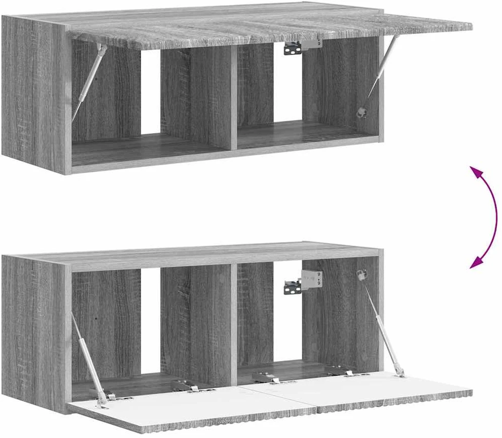 TV staliukas TV sieninė spintelė 78,5 x 31 x 29,5 cm Pilkas Sonoma