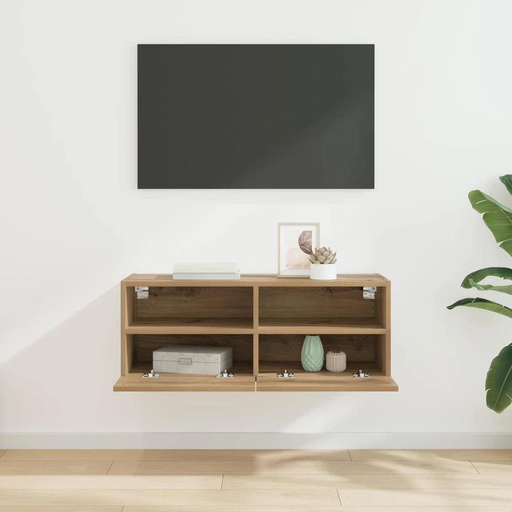 TV staliukas TV sieninė spintelė 80 x 30 x 30 cm Amatininkų ąžuolas