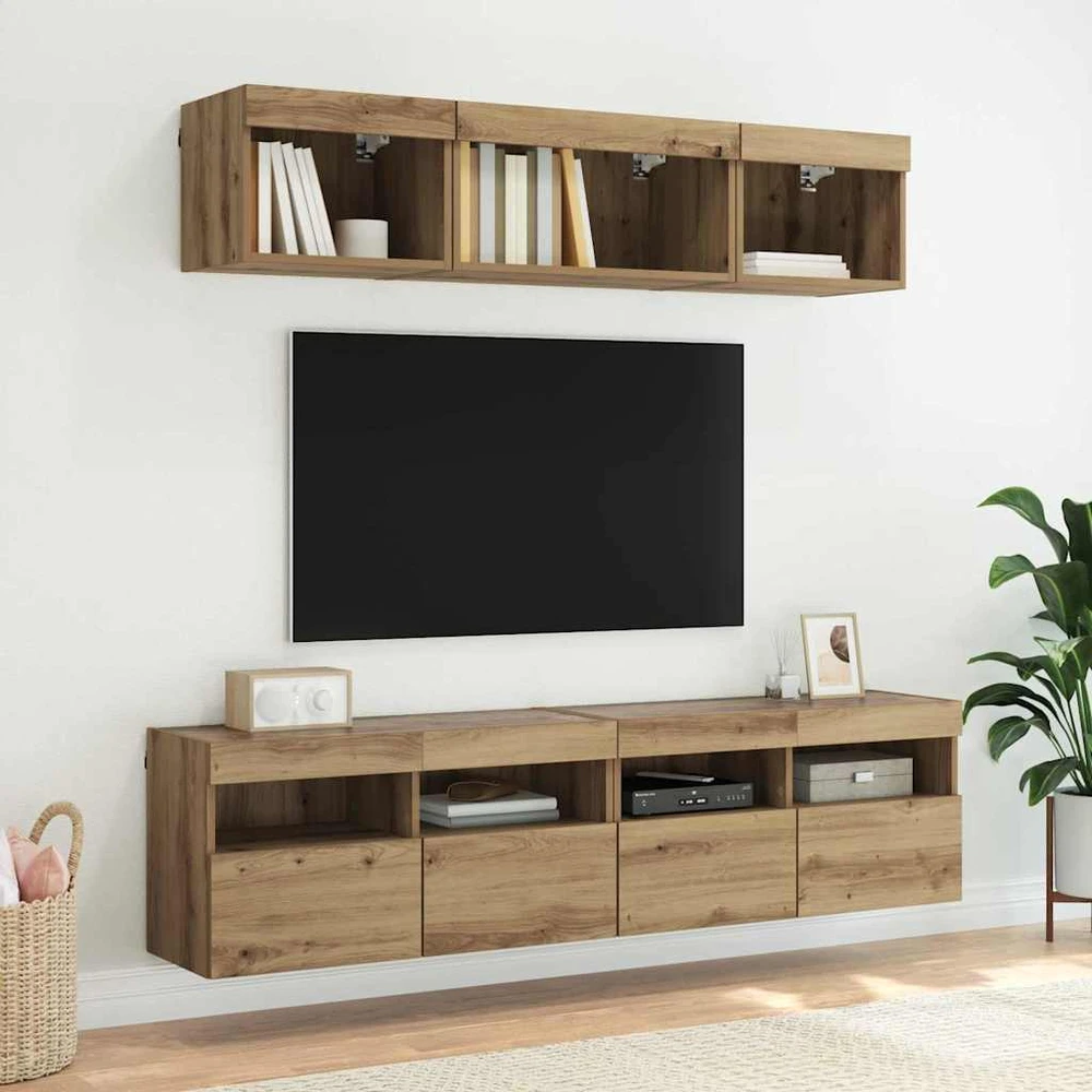 TV staliukas TV sieninė spintelė 80 x 30 x 40 cm Amatininkų ąžuolas