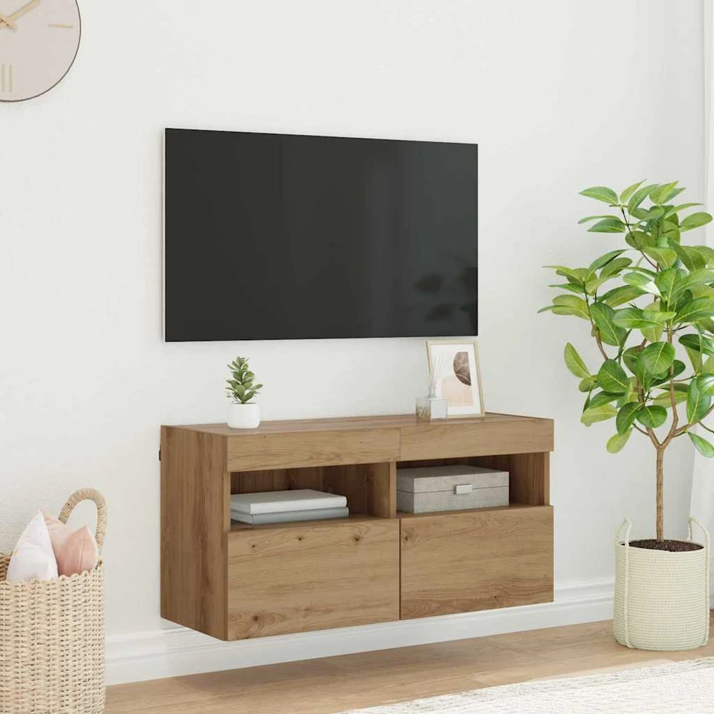 TV staliukas TV sieninė spintelė 80 x 30 x 40 cm Amatininkų ąžuolas