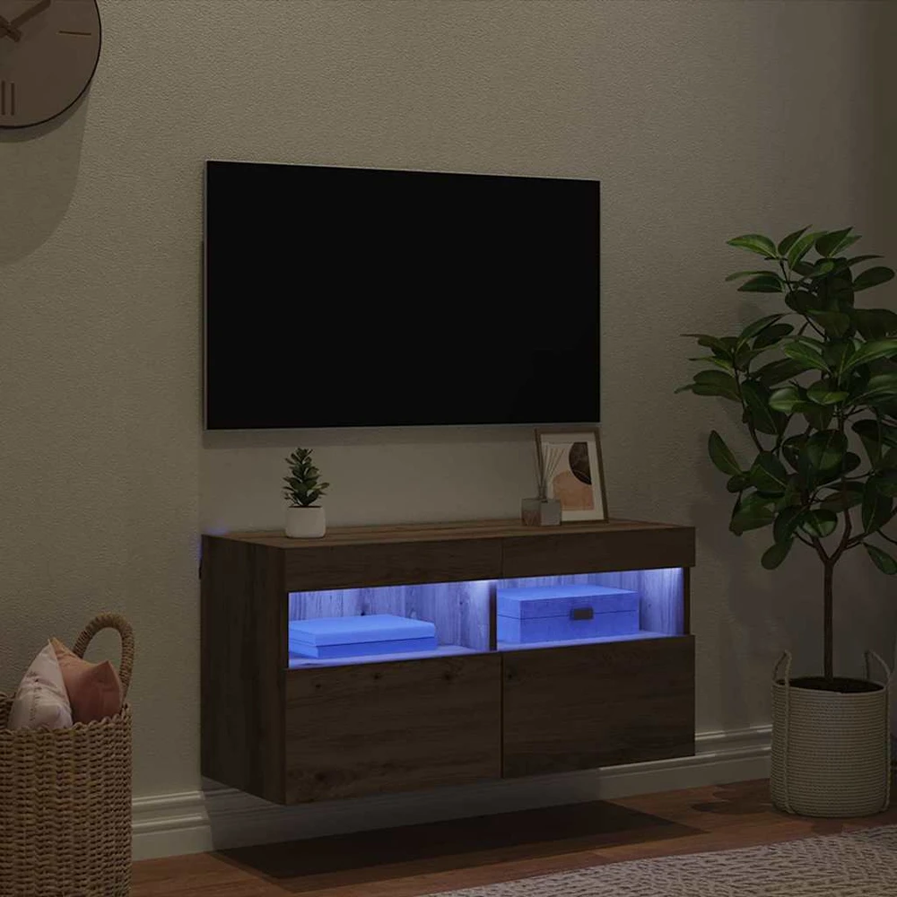 TV staliukas TV sieninė spintelė 80 x 30 x 40 cm Amatininkų ąžuolas