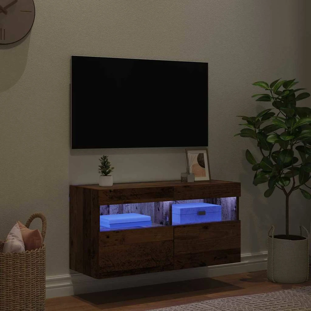 TV staliukas TV sieninė spintelė 80 x 30 x 40 cm Senovinis medis