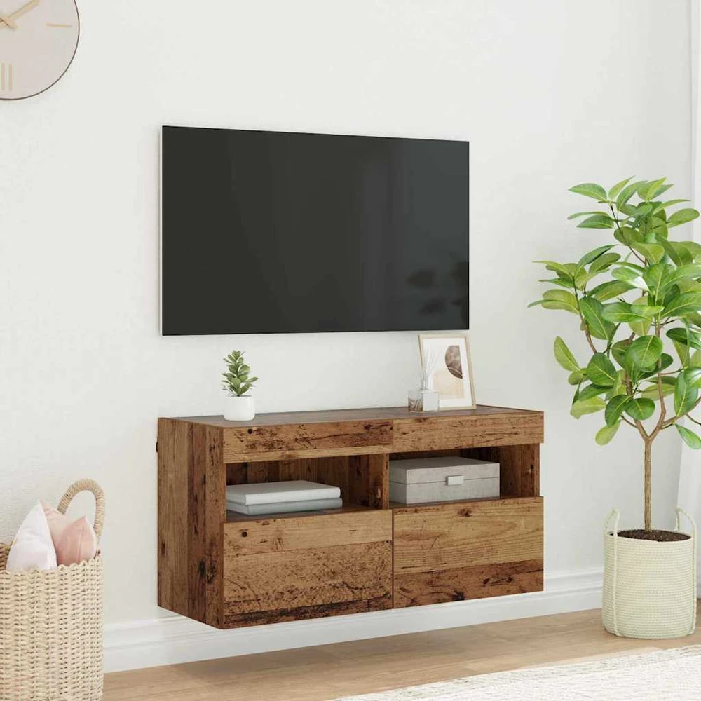 TV staliukas TV sieninė spintelė 80 x 30 x 40 cm Senovinis medis