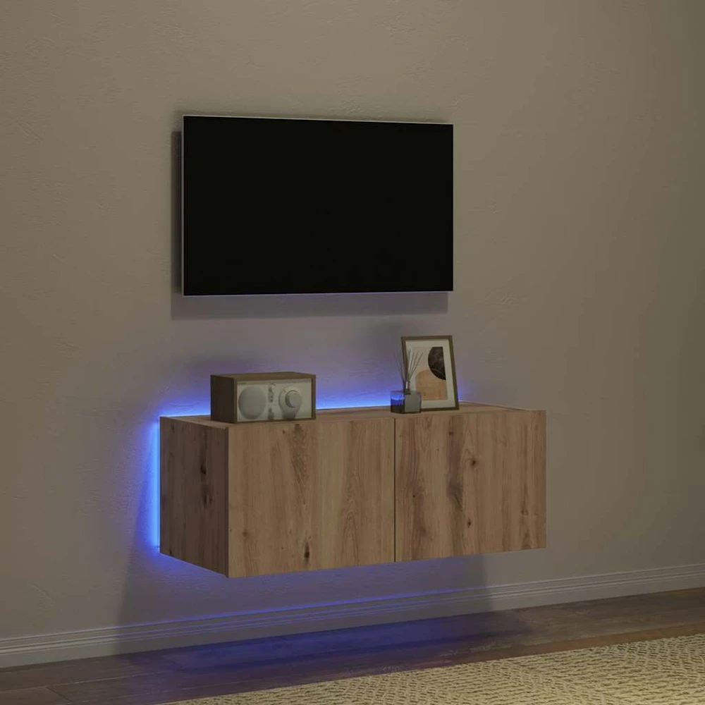 TV staliukas TV sieninė spintelė 80 x 35 x 31 cm Amatininkų ąžuolas
