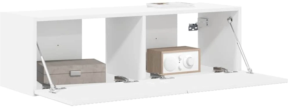 TV staliukas TV sieninė spintelė 98 x 31 x 29,5 cm Balta Apdirbta mediena