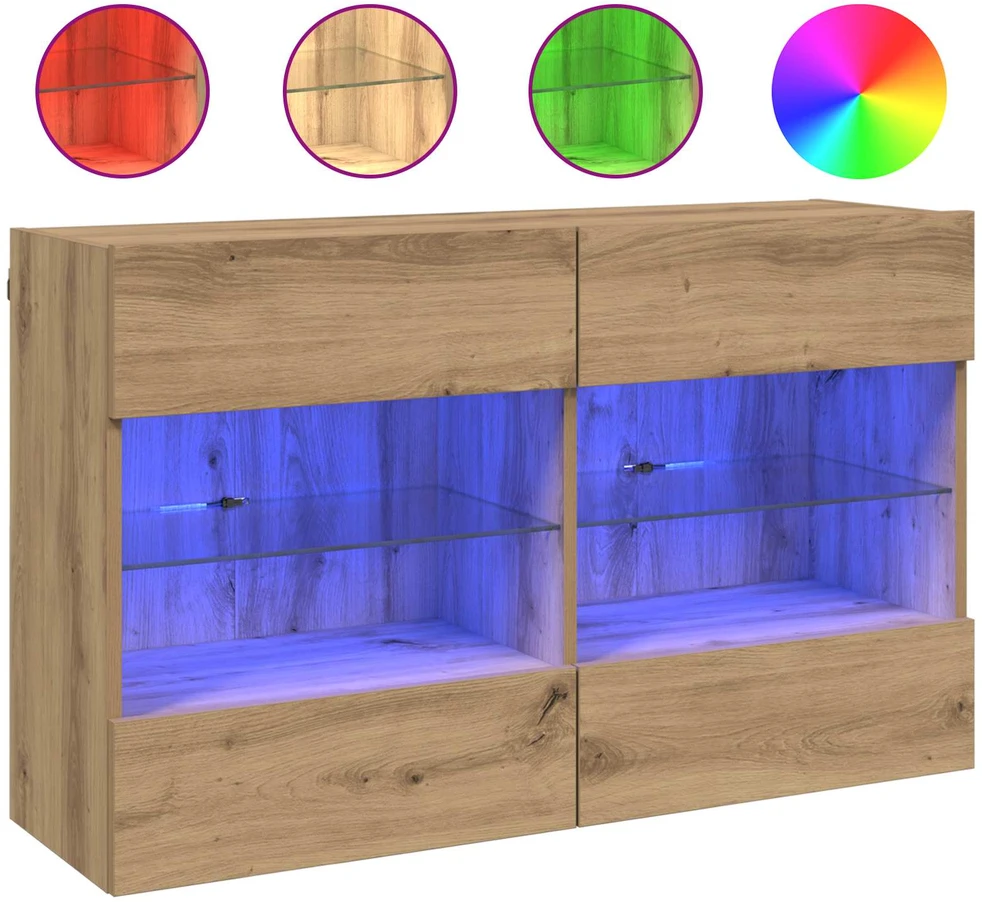 TV sieninė spintelė 98,5 x 30 x 60,5 cm Amatininkų ąžuolas