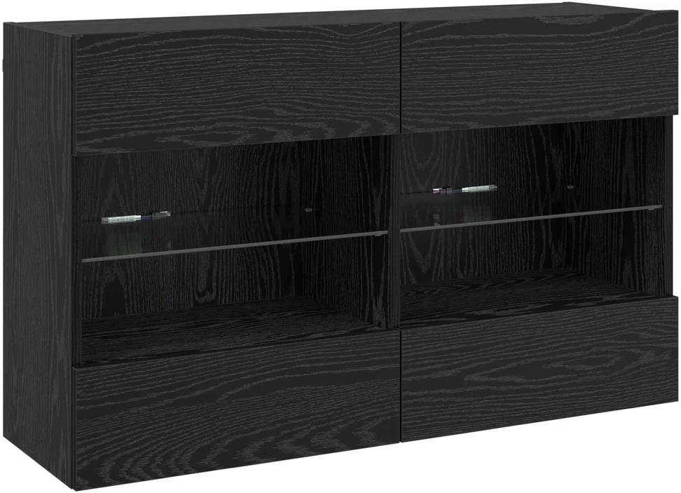 TV staliukas TV sieninė spintelė 98,5 x 30 x 60,5 cm Juodas ąžuolas