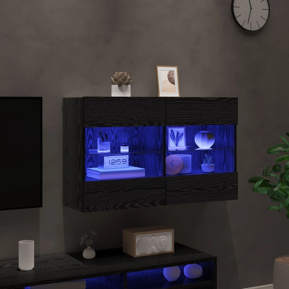 TV staliukas TV sieninė spintelė 98,5 x 30 x 60,5 cm Juodas ąžuolas