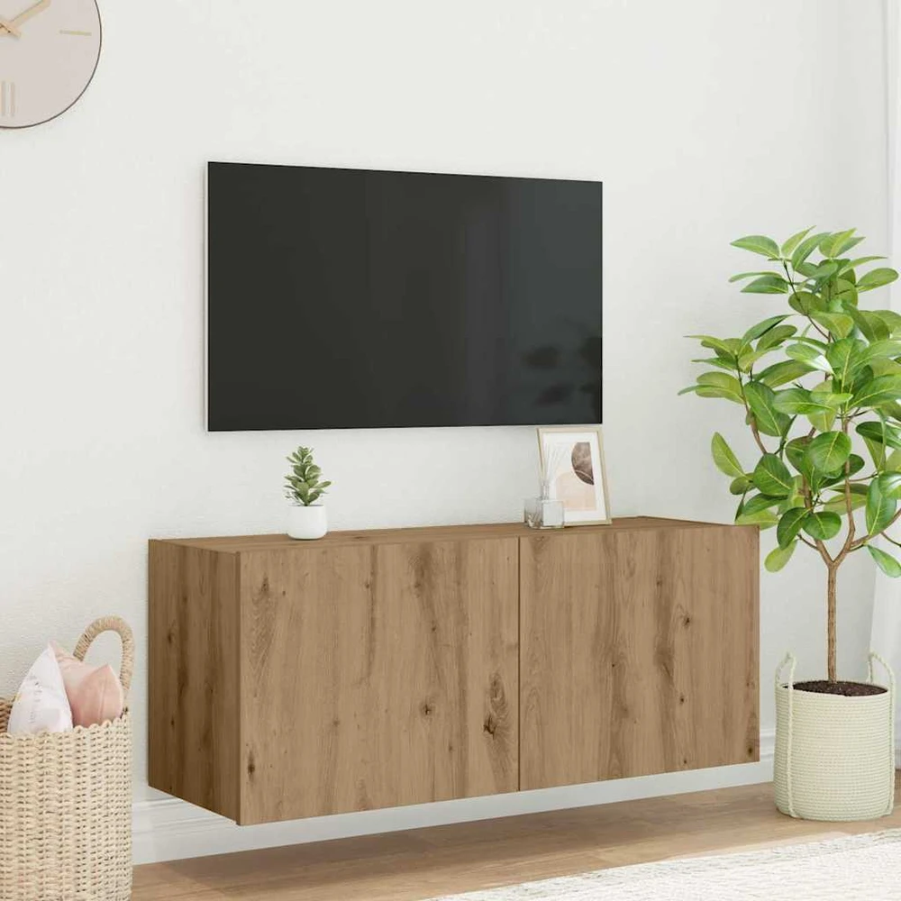 TV staliukas TV sieninė spintelė Amatininkų ąžuolas Apdirbta mediena