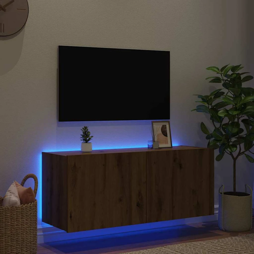 TV staliukas TV sieninė spintelė Amatininkų ąžuolas Apdirbta mediena