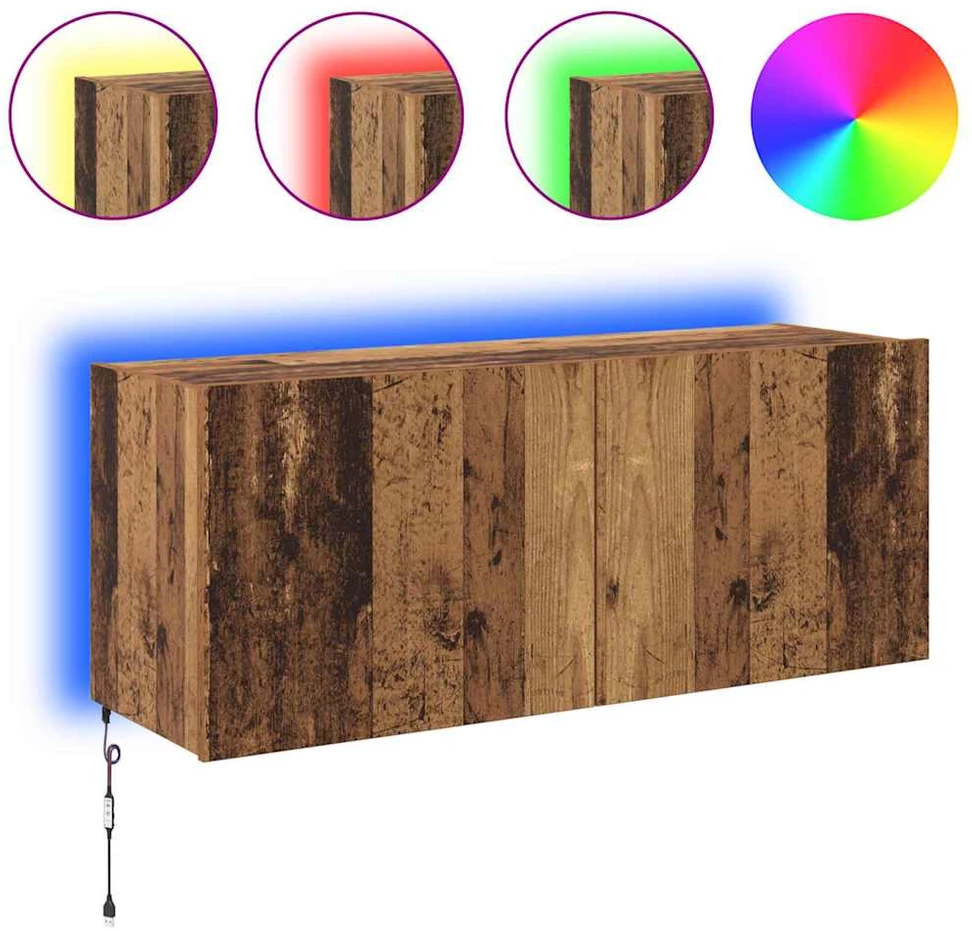 TV staliukas TV sieninė spintelė Senovinis medis Apdirbta mediena