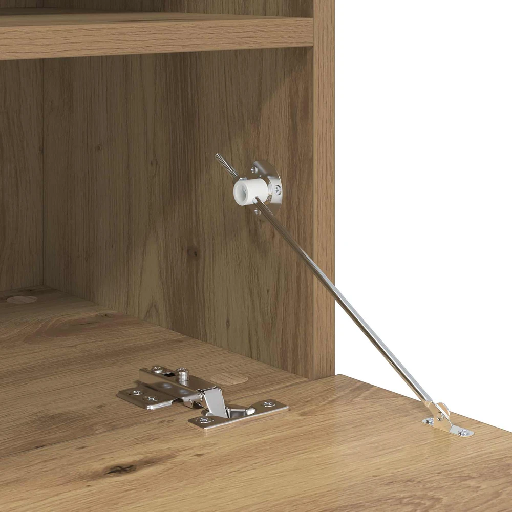 TV staliukas TV sieninės spintos komplektas su LED apšvietimu 7 vnt.