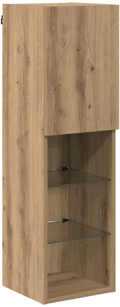 TV staliukas TV sieninės spintos komplektas su LED apšvietimu 7 vnt.
