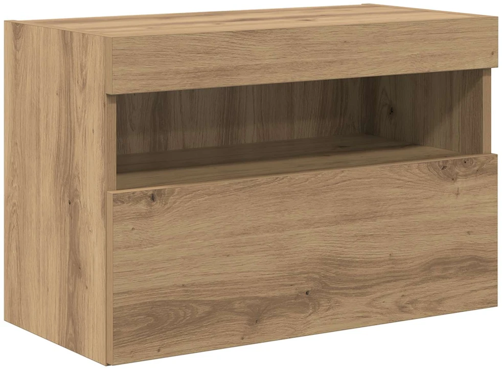 TV staliukas TV sieninės spintos komplektas su LED apšvietimu 7 vnt.