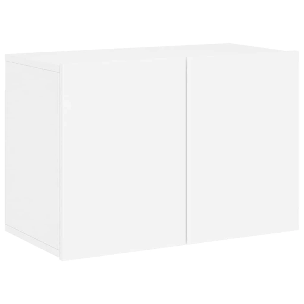 TV staliukas | TV sieniniai vienetai | 6 pcs balta Apdirbta mediena