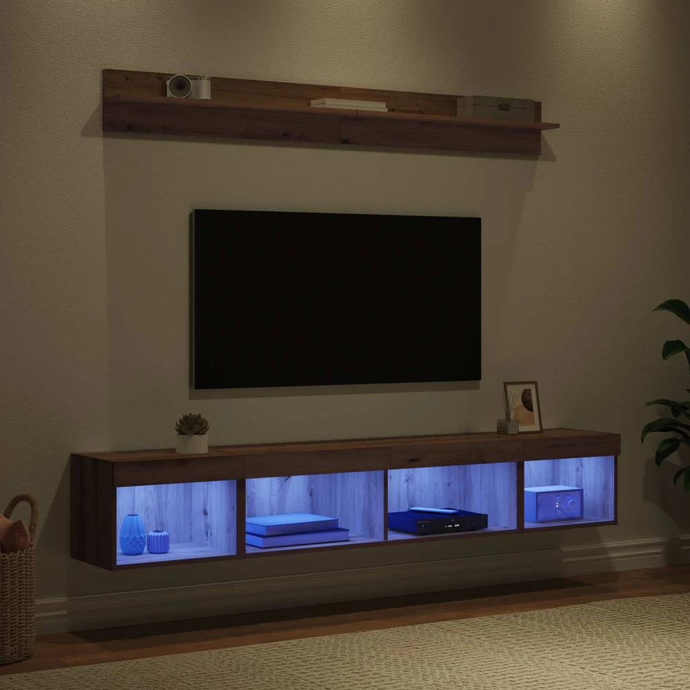 TV staliukas TV sieninio kabineto komplektas 5 vnt. Amatininkų ąžuolas