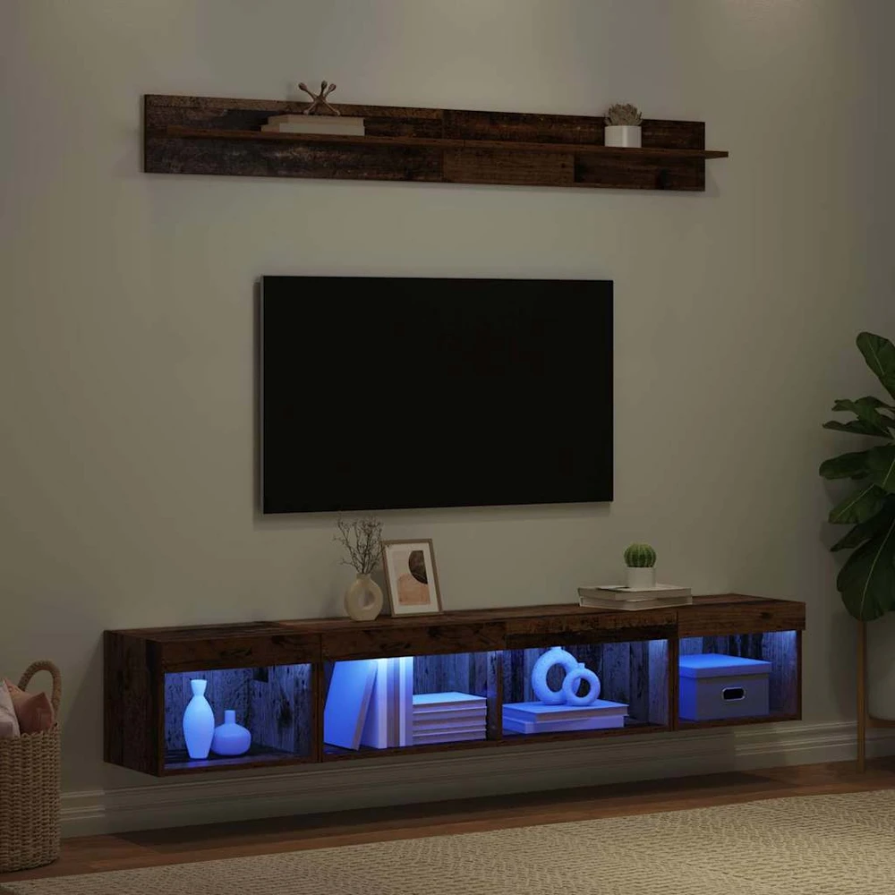 TV staliukas TV sieninio kabineto komplektas 5 vnt. Senas medis