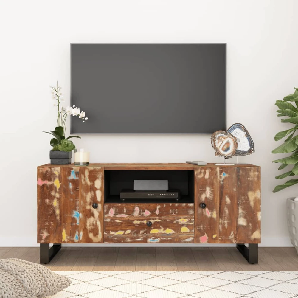 TV staliukas TV spintelė, 105x33,5x46cm, perdirbta/apdirbta mediena