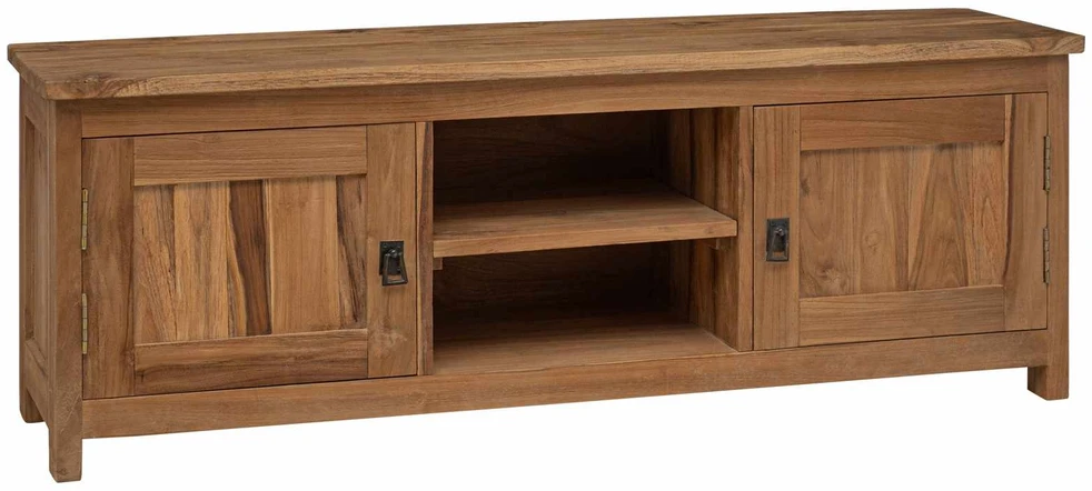 TV staliukas TV spintelė 110 x 30 x 40 cm Natūrali Kieto teka medžio