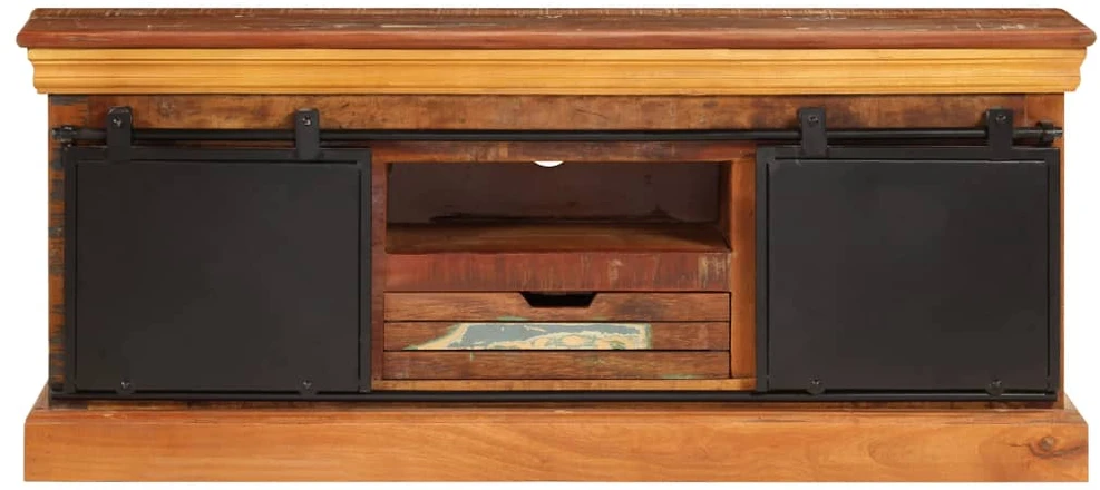 TV staliukas TV spintelė, 110x30x45cm, perdirbtos medienos masyvas