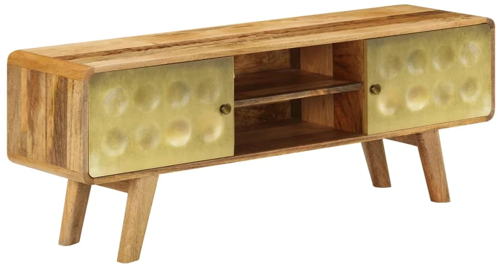 TV staliukas TV spintelė, 120x30x45cm, mango medienos masyvas