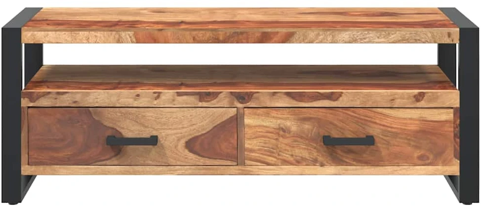 TV staliukas TV spintelė, 120x35x45cm, rausv. dalbergijos med. masyvas