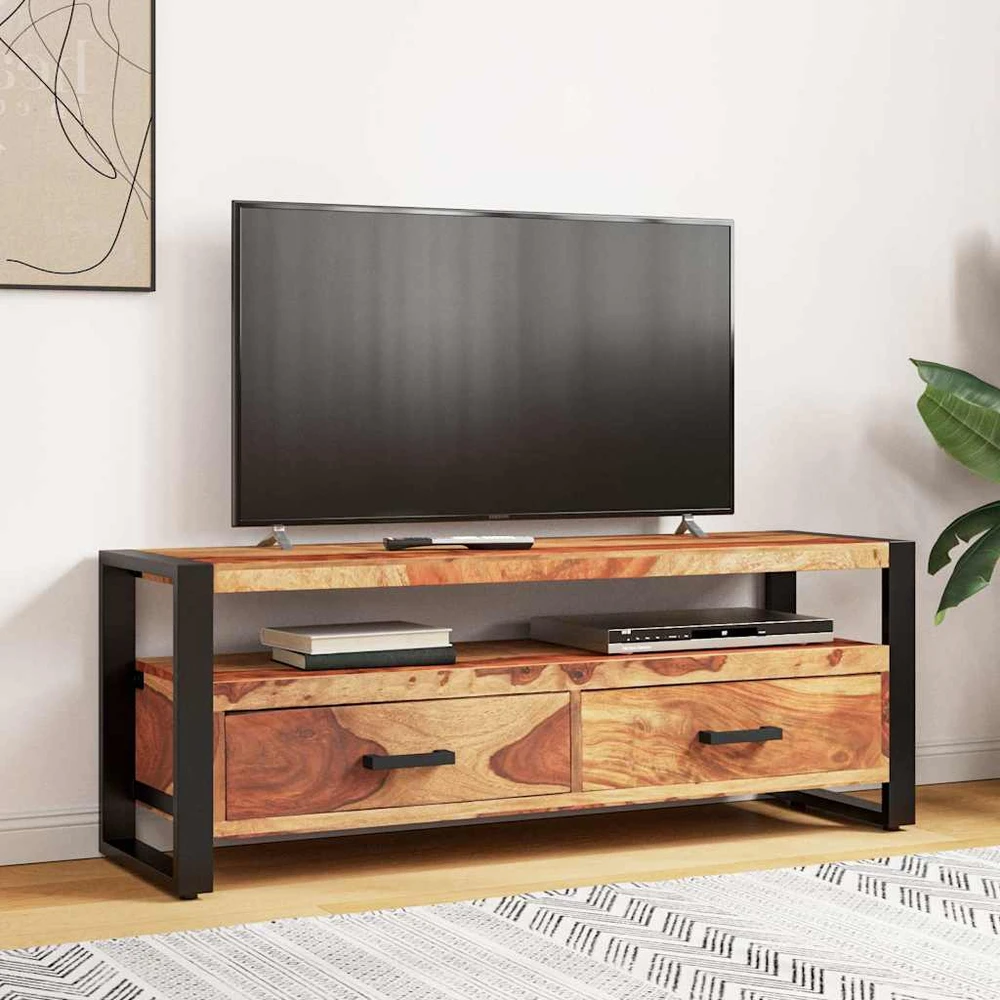 TV staliukas TV spintelė, 120x35x45cm, rausv. dalbergijos med. masyvas