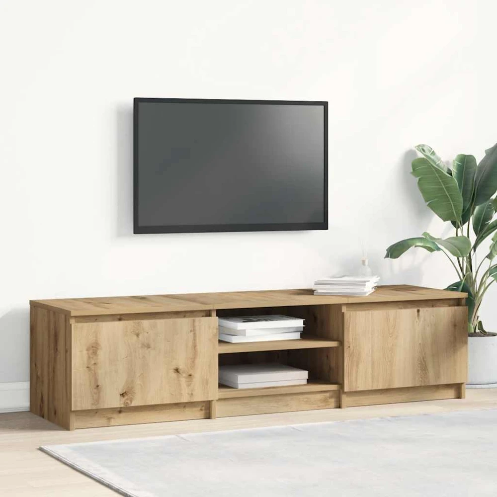 TV staliukas TV spintelė, ąžuolo spalvos, 140x40x36 cm, inžinerinė mediena
