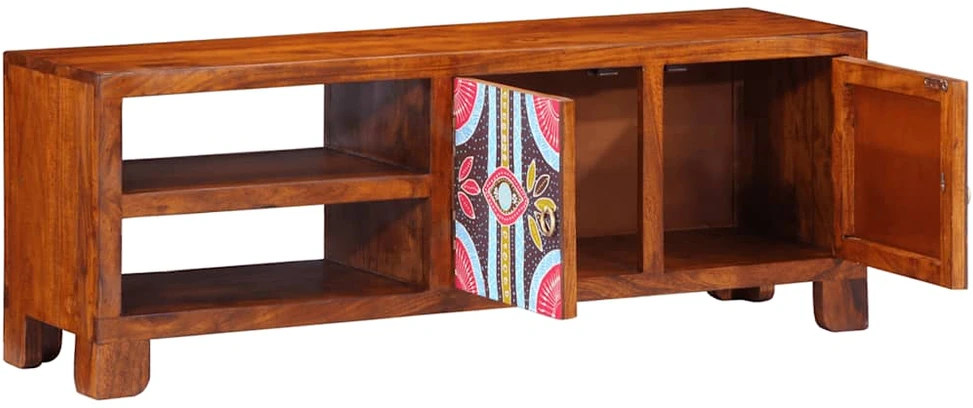 TV Spintelė Daugiaspalvė 110x30x40 Akacijos masyvo
