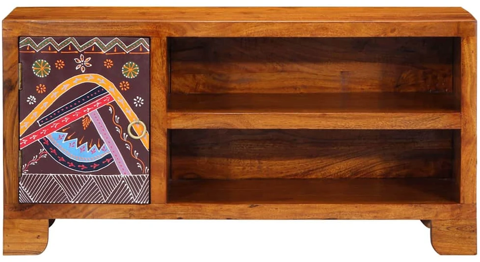 TV Spintelė Daugiaspalvė 90x30x45 Akacijos masyvo