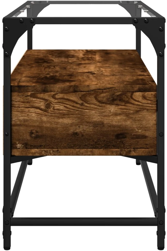 TV staliukas TV spintelė, dūminio ąžuolo, 80x35x51cm, mediena