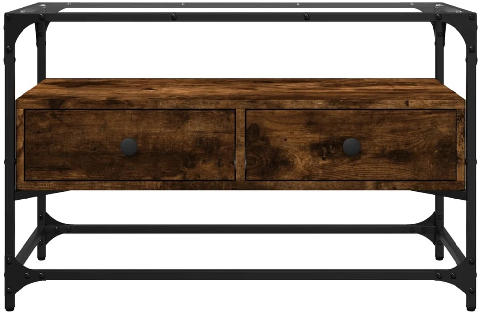 TV staliukas TV spintelė, dūminio ąžuolo, 80x35x51cm, mediena