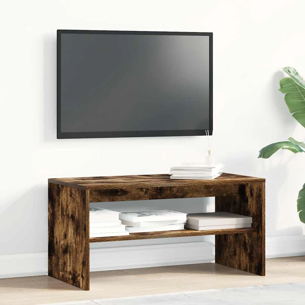 TV staliukas TV spintelė, dūminio ąžuolo, 80x40x40cm, apdirbta mediena