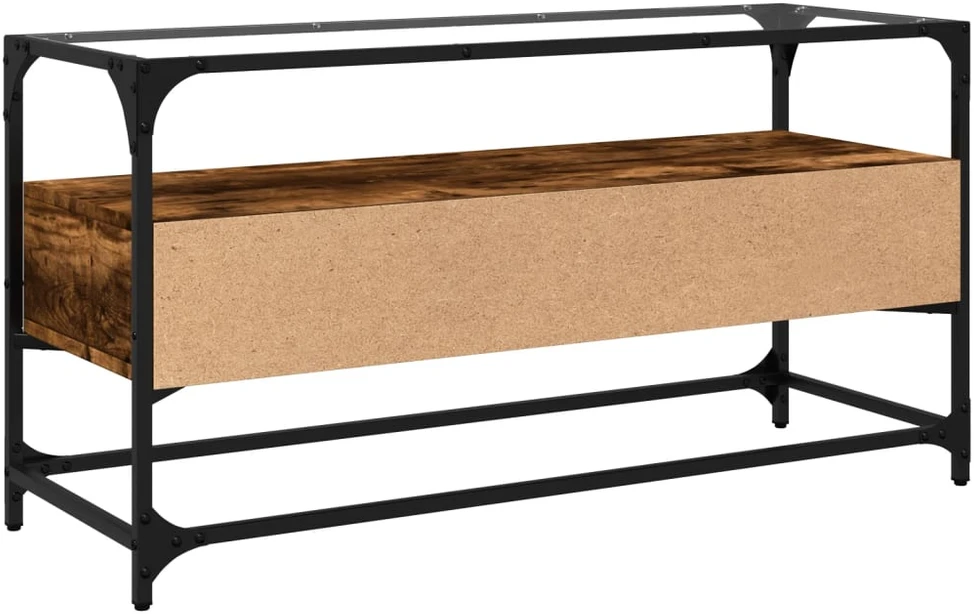 TV staliukas TV spintelė, dūminio ąžuolo, 98x35x51cm, mediena