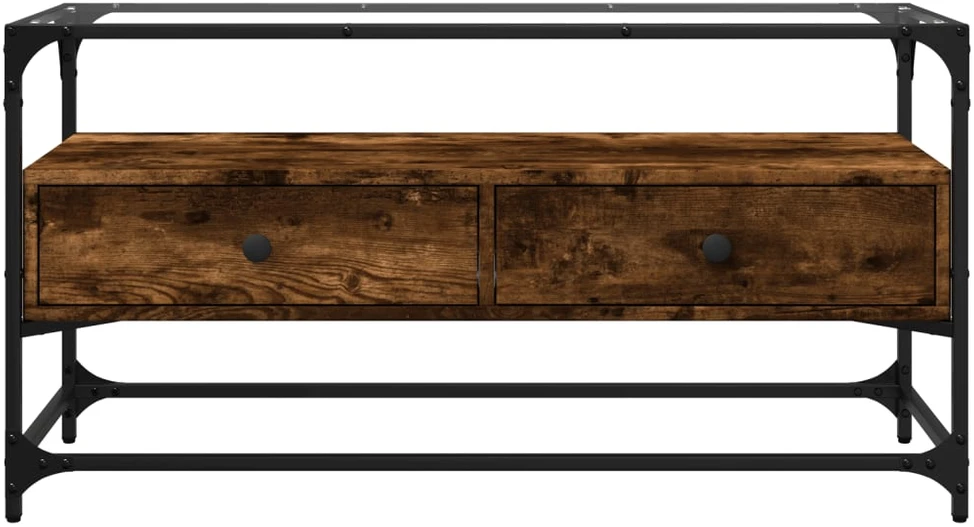 TV staliukas TV spintelė, dūminio ąžuolo, 98x35x51cm, mediena