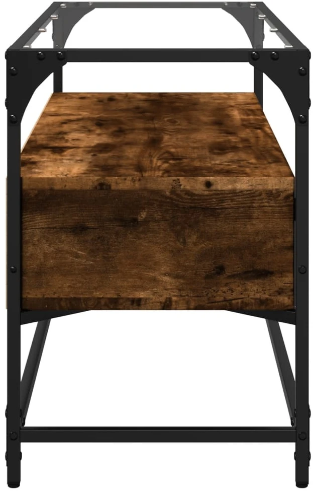 TV staliukas TV spintelė, dūminio ąžuolo, 98x35x51cm, mediena
