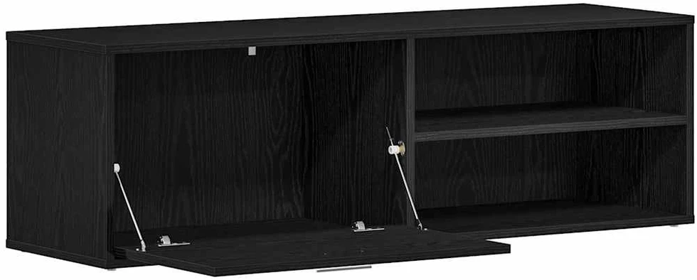 TV staliukas TV spintelė, juodo ąžuolo spalvos, 120x34x37 cm, inžinerinė mediena
