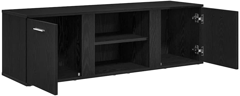 TV staliukas TV spintelė, juodo ąžuolo spalvos, 120x34x37 cm, inžinerinė mediena