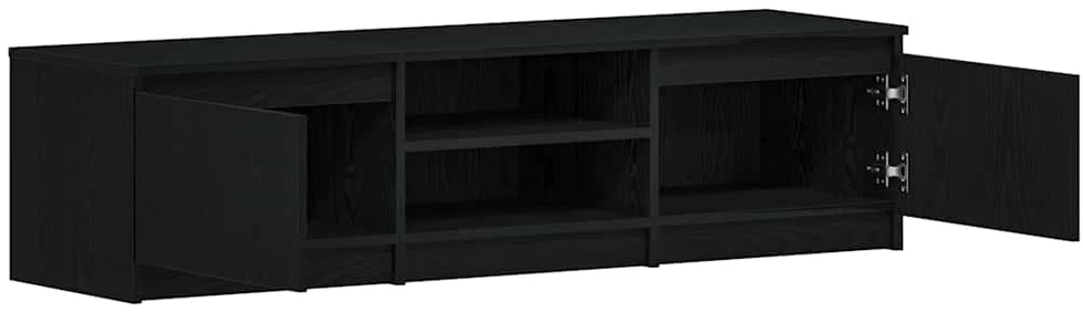 TV staliukas TV spintelė, juodo ąžuolo spalvos, 140x40x36 cm, inžinerinė mediena
