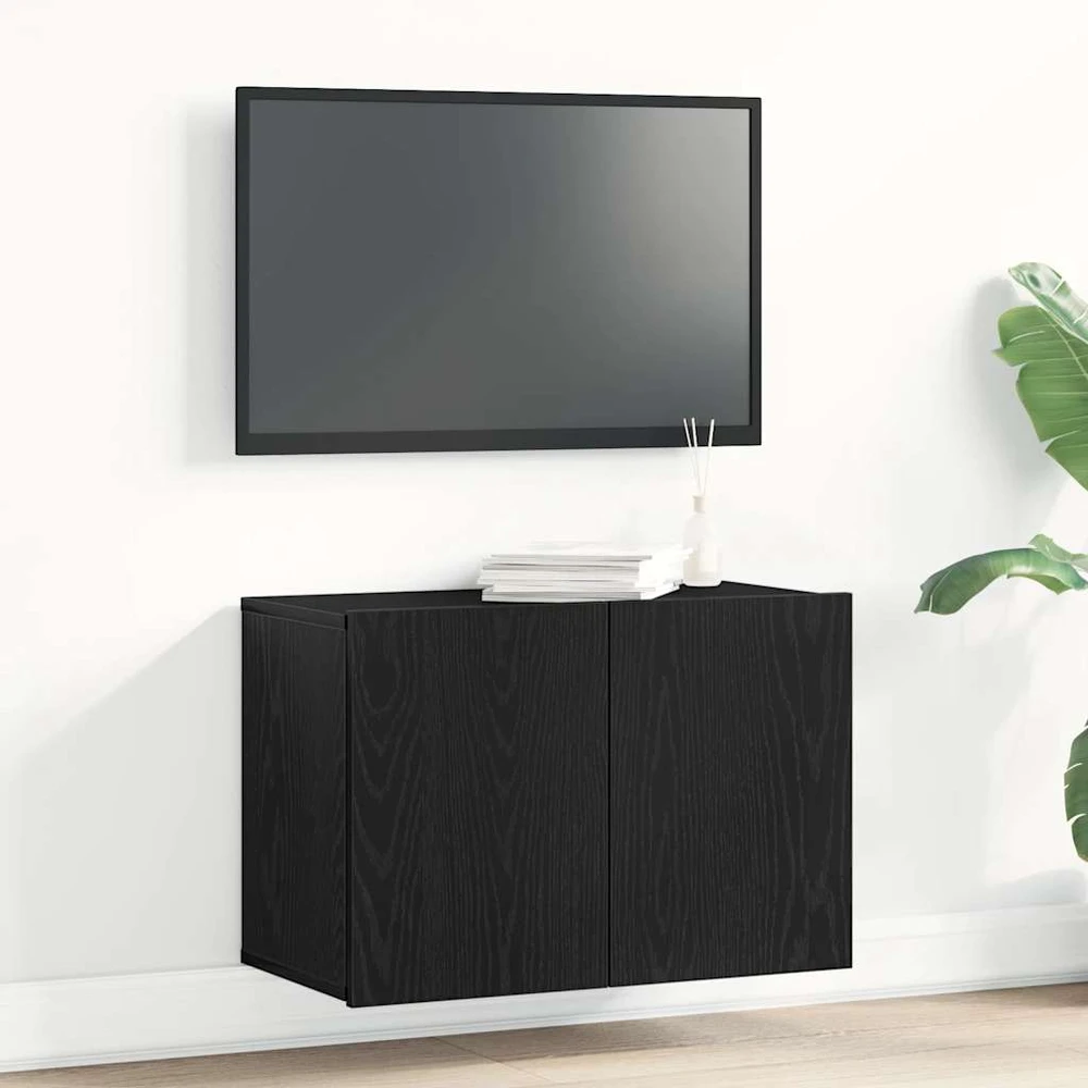 TV spintelė, juodo ąžuolo spalvos, 60x30x41 cm, inžinerinė mediena