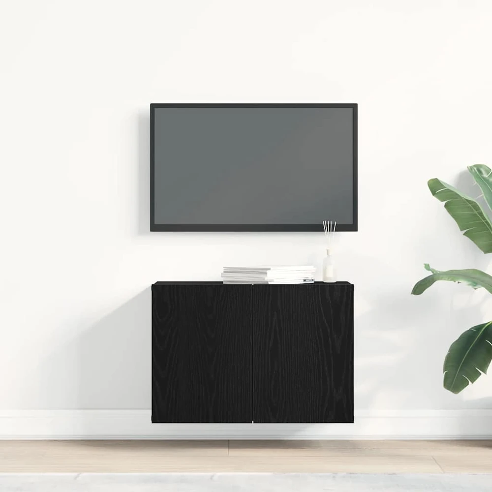 TV spintelė, juodo ąžuolo spalvos, 60x30x41 cm, inžinerinė mediena